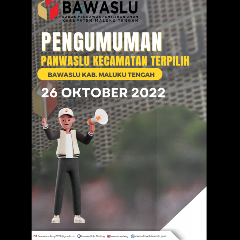 PENGUMUMAN HASIL PANWASLU KECAMATAN TERPILIH