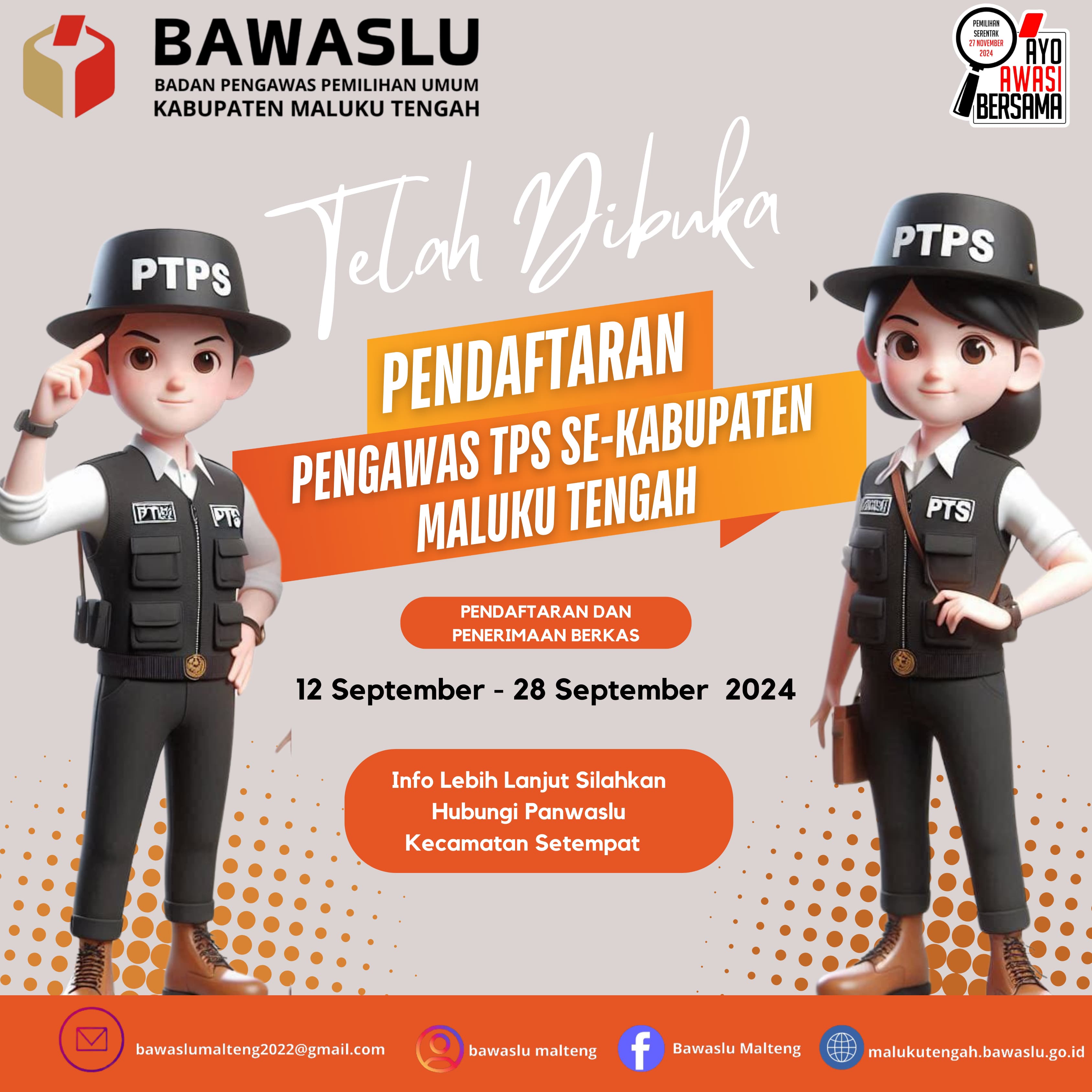 Pengumuman Pendaftaran Pengawas TPS 