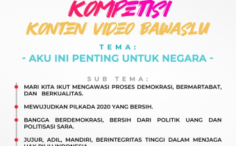 PENGUMUMAN KOMPETISI KONTEN VIDEO BAWASLU !!